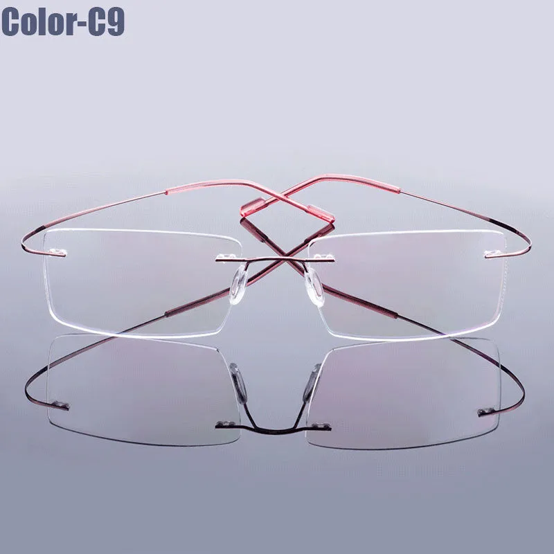 Gmei Men's Eyeglasses Rimless Alloy 9 Colors T8089