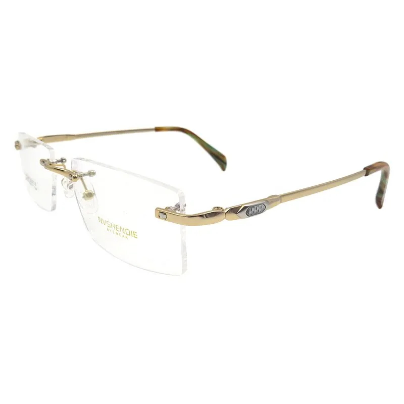 Gmei Men's Eyeglasses Titanium Alloy Rimless S8314