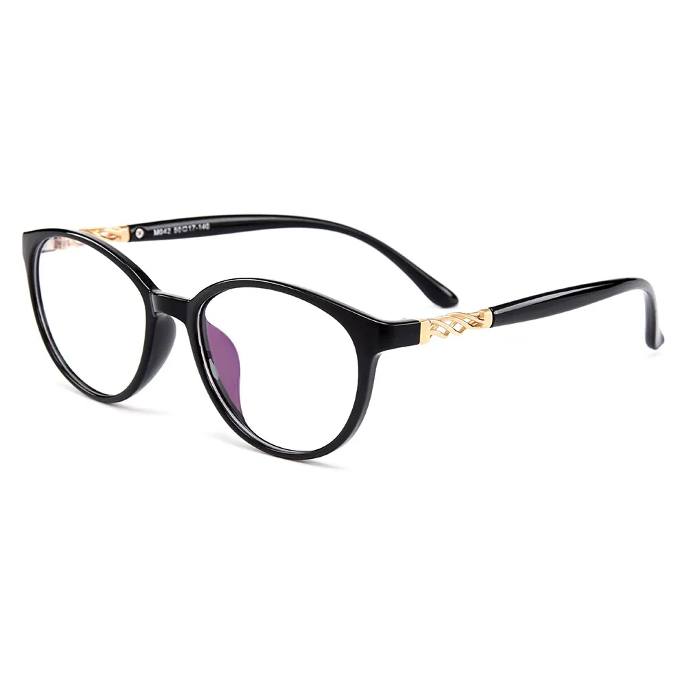 Gmei Women's Eyeglasses Oval Ultralight Tr90 Plastic Full Rim M042