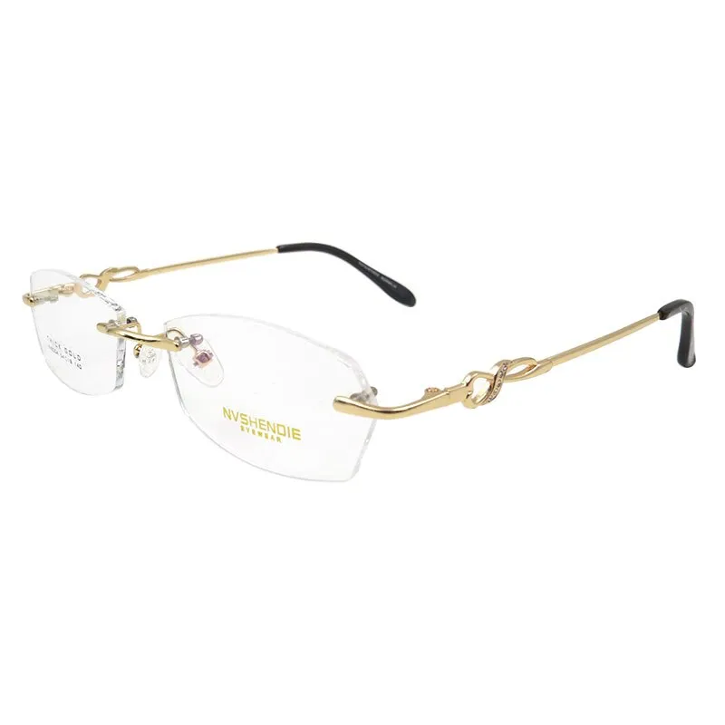 Gmei Women's Eyeglasses S8304 Rimless Titanium Alloy