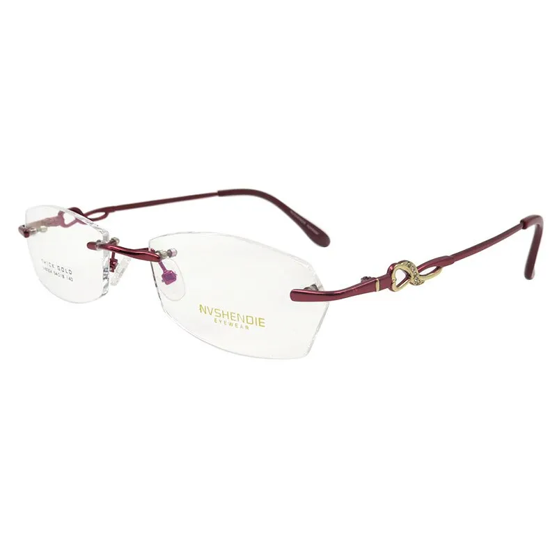 Gmei Women's Eyeglasses S8304 Rimless Titanium Alloy