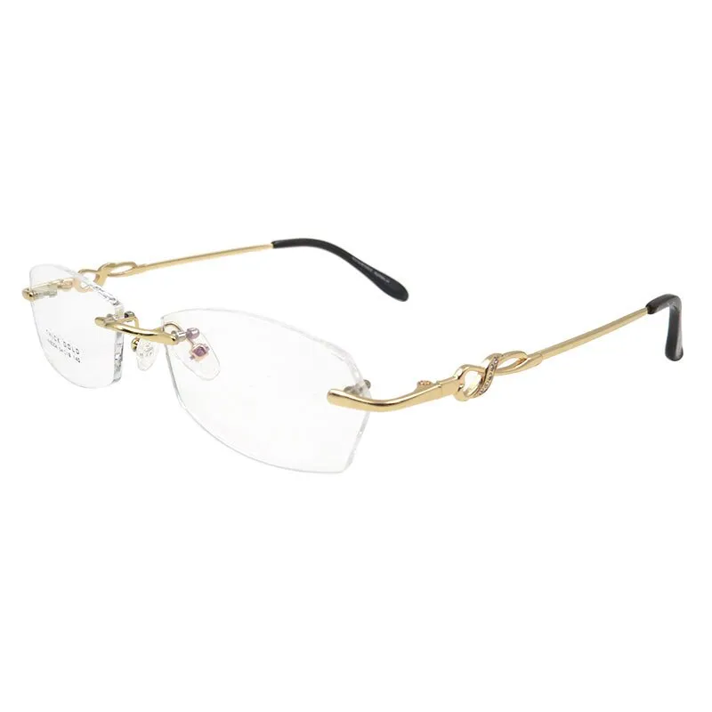 Gmei Women's Eyeglasses S8304 Rimless Titanium Alloy