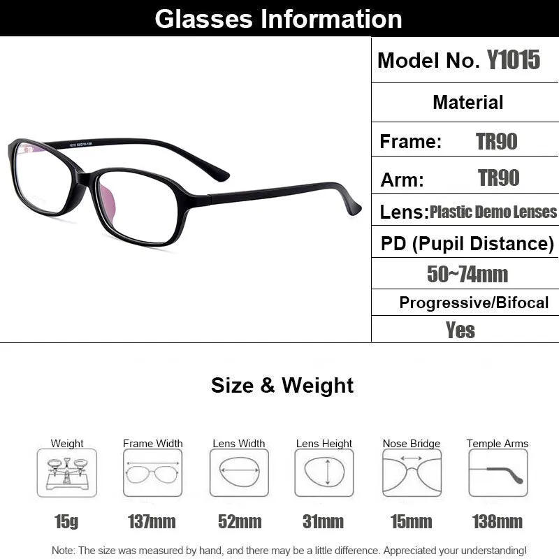 Gmei Women's Eyeglasses Ultralight Flexible Tr90 Y1015