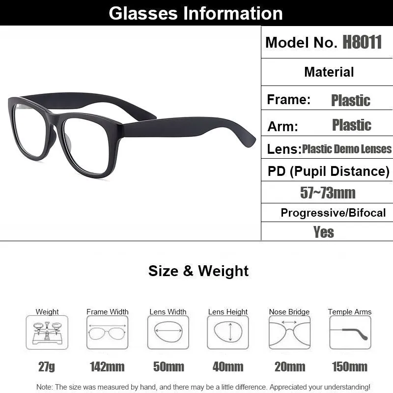 Gmei Women's Eyeglasses Ultralight Full Rim Plastic Voguish H8011