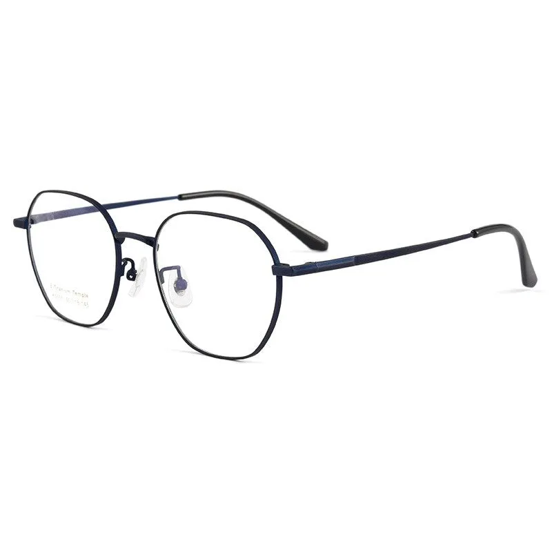 Handoer Men's Full Rim Irregular Square Titanium Eyeglasses K5055bsf