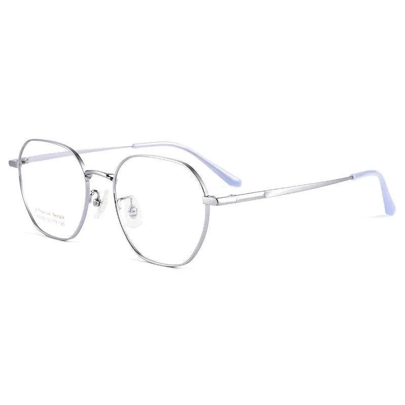 Handoer Men's Full Rim Irregular Square Titanium Eyeglasses K5055bsf