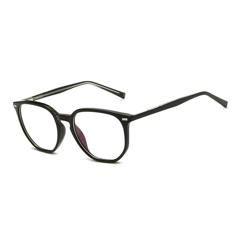 Handoer Unisex Full Rim Round Square Tr 90 Eyeglasses 203