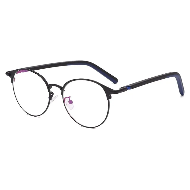 Handoer Unisex Full Rim Round Tr 90 Alloy Eyeglasses 6628