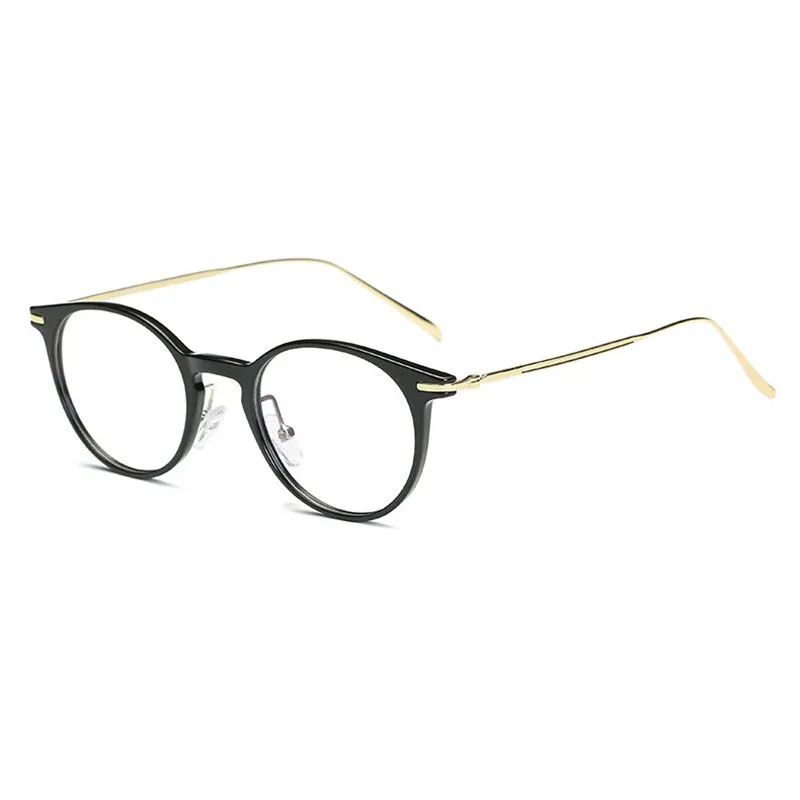 Handoer Unisex Full Rim Round Tr 90 Alloy Eyeglasses 6628