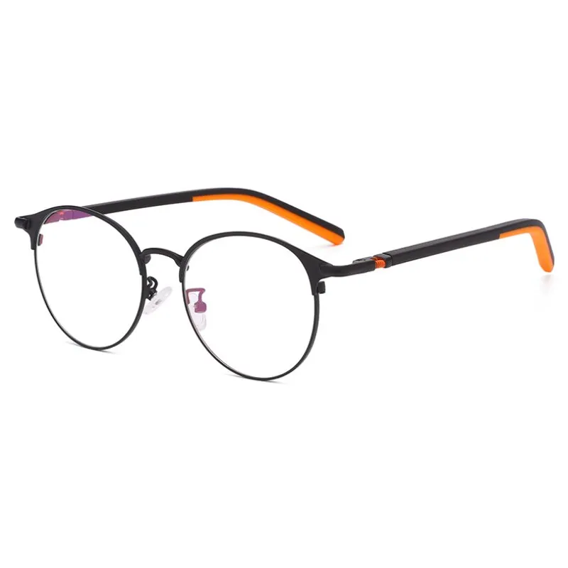 Handoer Unisex Full Rim Round Tr 90 Alloy Eyeglasses 6628