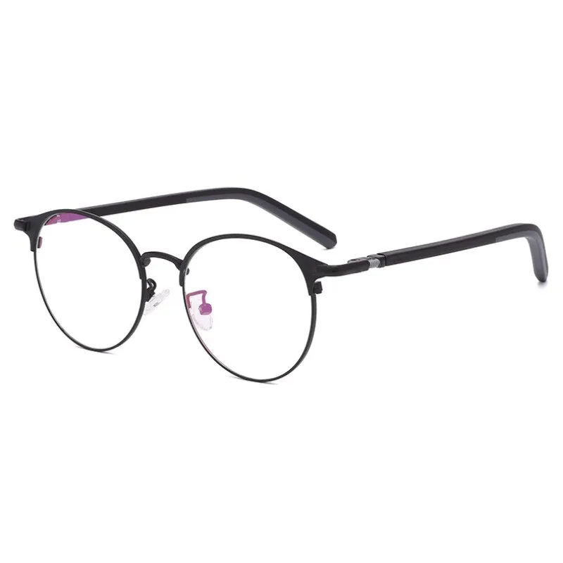 Handoer Unisex Full Rim Round Tr 90 Alloy Eyeglasses 6628