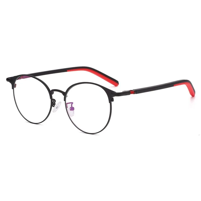 Handoer Unisex Full Rim Round Tr 90 Alloy Eyeglasses 6628