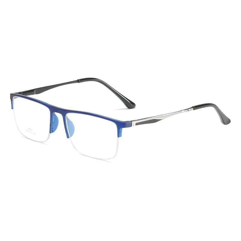 Handoer Unisex Semi Rim Square Alloy Eyeglasses 8725