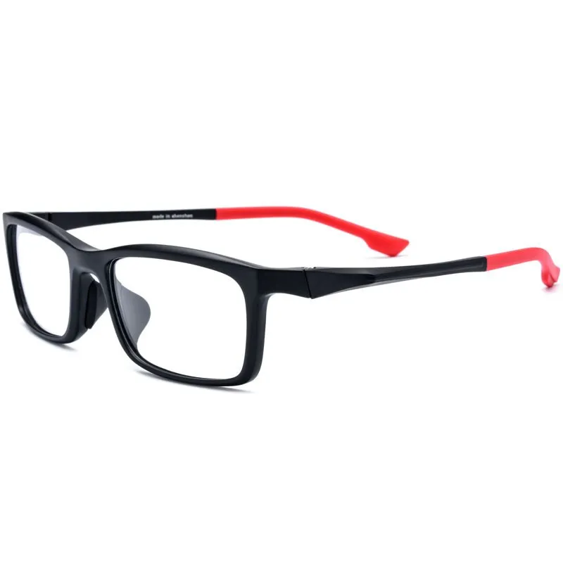 Hdcrafter Men's Full Rim TR 90 Titanium Rectangle Frame Sports Photochromic Custom Lens Eyeglasses 17209