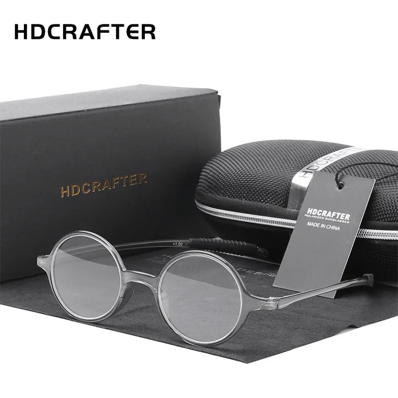 Hdcrafter Unisex Full Rim Round Acetate Frame Presbyopia Reading Glasses 236