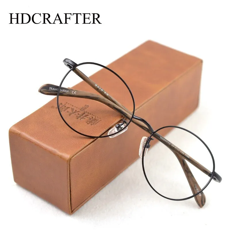 Hdcrafter Unisex Full Rim Round Alloy Frame Eyeglasses W26017g