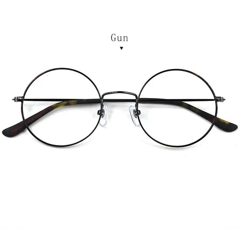 Hdcrafter Unisex Full Rim Round Titanium Eyeglasses 2282