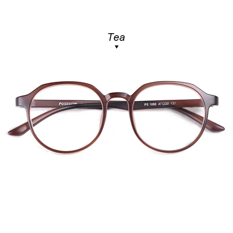 Hdcrafter Unisex Full Rim Round TR 90 Acetate Frame Eyeglasses Ps1066