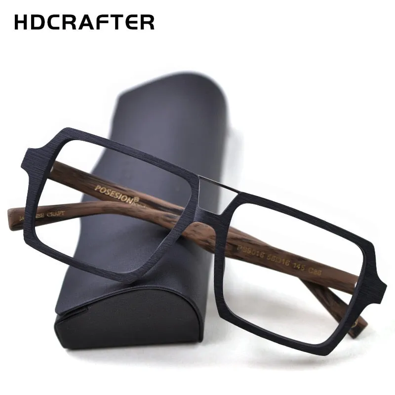 Hdcrafter Unisex Full Rim Square Acetate Eyeglasses Ps9016