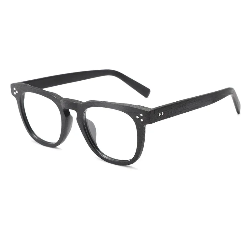 Hdcrafter Unisex Full Rim Square Wood  Eyeglasses 8182