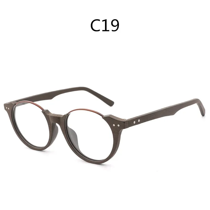 Hdcrafter Unisex Full Rim Square Wood Metal Frame Eyeglasses Ft5359