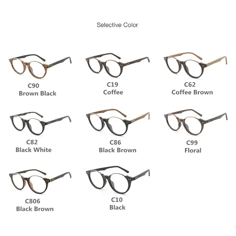 Hdcrafter Unisex Full Rim Square Wood Metal Frame Eyeglasses Ft5359