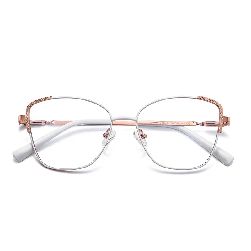 Hdcrafter Women's Full Rim Alloy Cat Eye Frame Eyeglasses 3014