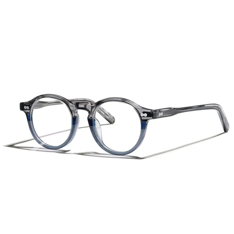 Hewei Unisex Full Rim Round Acetate Eyeglasses 5166