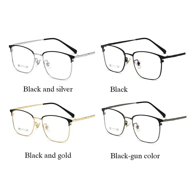 Hotochki Men's Full Rim Square Alloy Eyeglasses 2078H