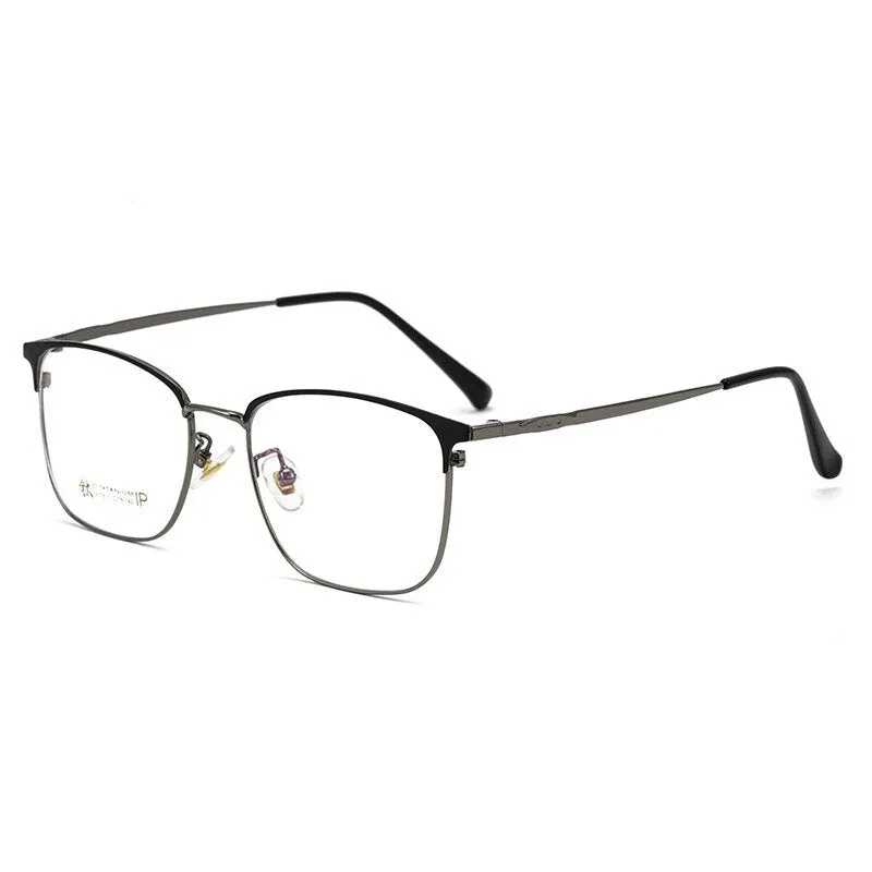 Hotochki Men's Full Rim Square Alloy Eyeglasses 2078H