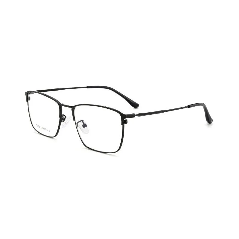 Hotochki Men's Full Rim Square Horned Acetate Alloy Eyeglasses 5059