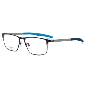 Hotochki Men's Full Rim Titanium Square Frame Eyeglasses F1981