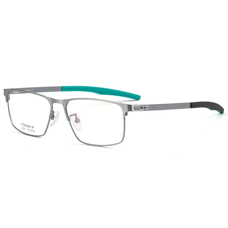 Hotochki Men's Full Rim Titanium Square Frame Eyeglasses F1981