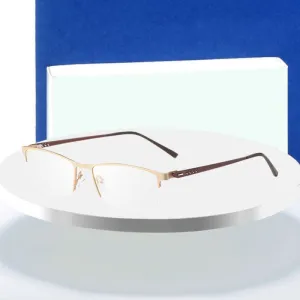 Hotochki Men's Semi Rim Alloy Frame Eyeglasses 9841