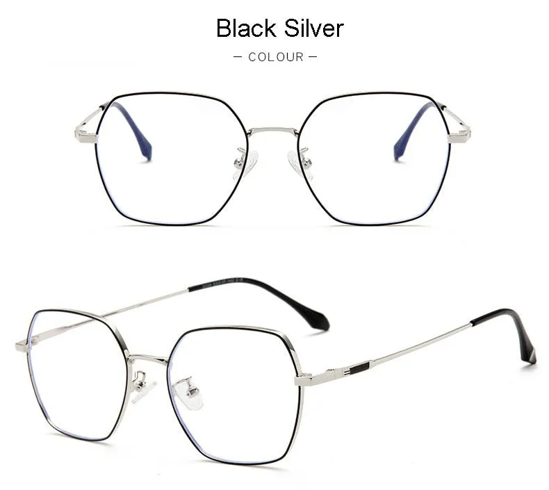 Hotochki Unisex Full Rim Alloy Frame Spring Hinge Eyeglasses 9339