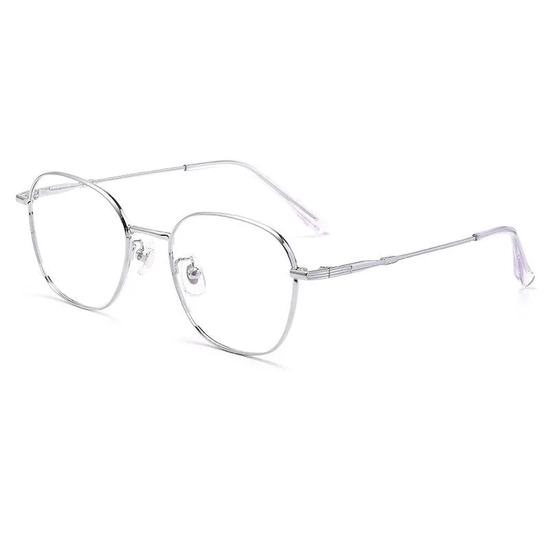 Hotochki Unisex Full Rim Titanium Alloy Oval Frame Eyeglasses 53308