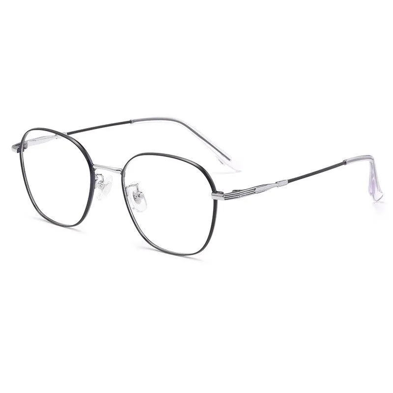 Hotochki Unisex Full Rim Titanium Alloy Oval Frame Eyeglasses 53308