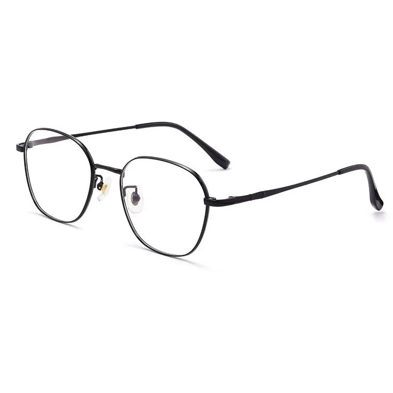 Hotochki Unisex Full Rim Titanium Alloy Oval Frame Eyeglasses 53308