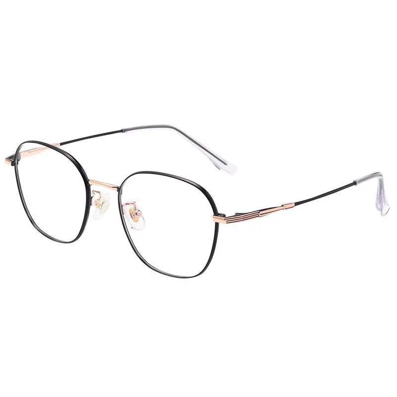 Hotochki Unisex Full Rim Titanium Alloy Oval Frame Eyeglasses 53308