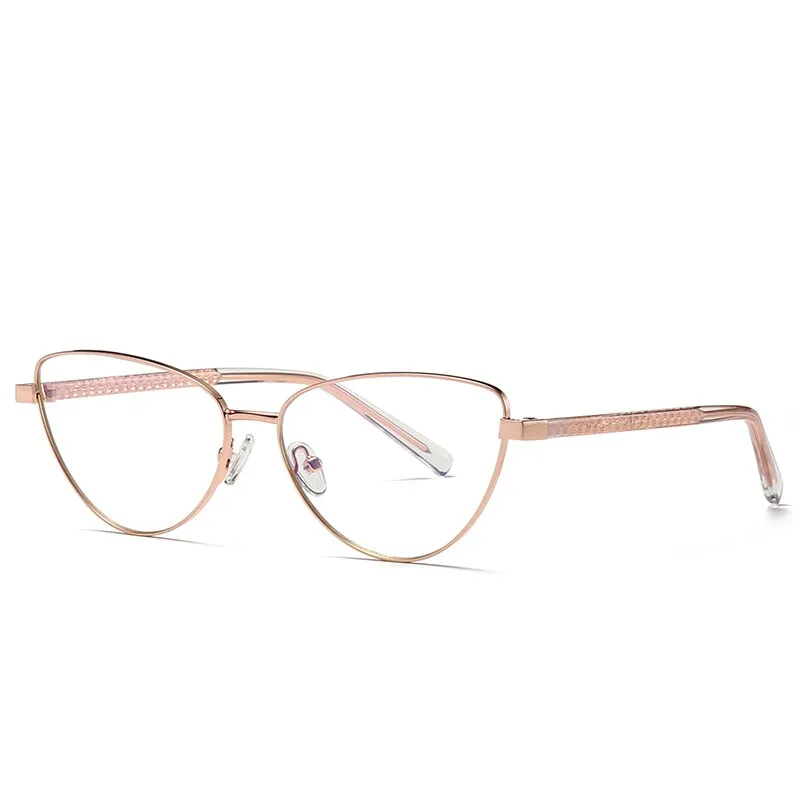 Hotochki Women's Full Rim Cat Eye Alloy Frame Eyeglasses 3006