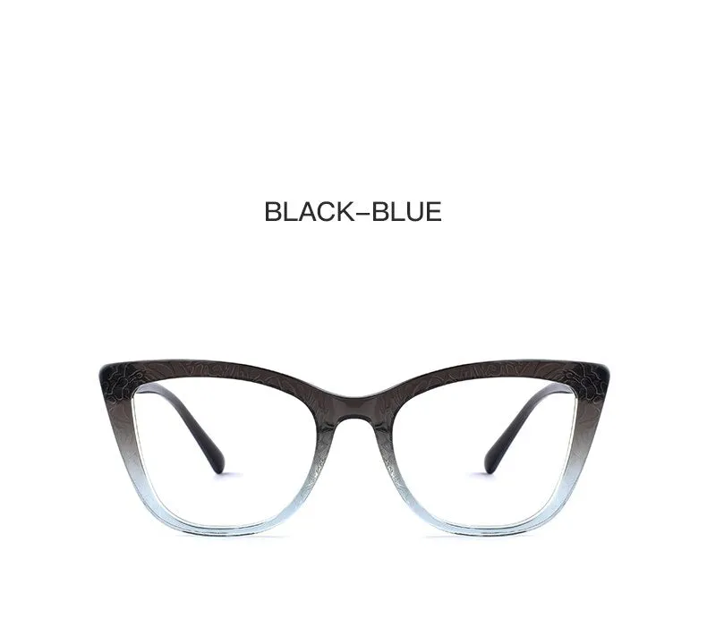 Hotochki Women's Full Rim Cat Eye TR-90 Resin Acetate Frame Eyeglasses Z508