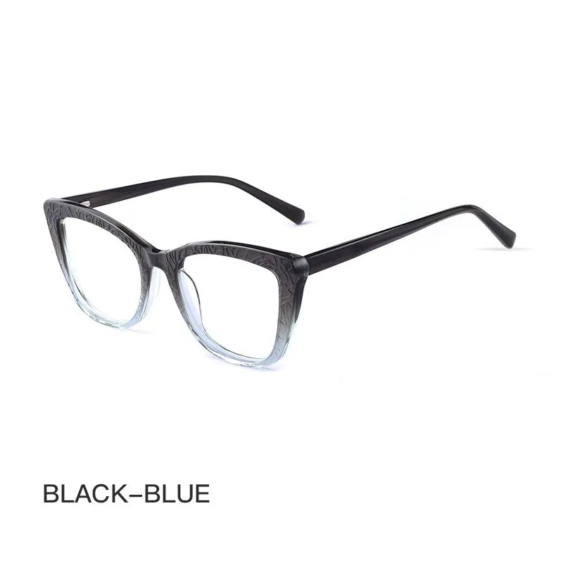 Hotochki Women's Full Rim Cat Eye TR-90 Resin Acetate Frame Eyeglasses Z508