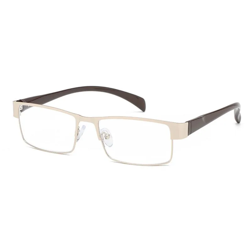 Hotony Men's Full Rim Rectangle Alloy Frame Reading Glasses R89868