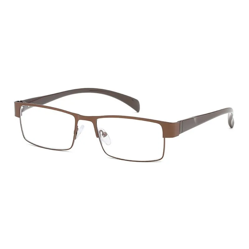 Hotony Men's Full Rim Rectangle Alloy Frame Reading Glasses R89868