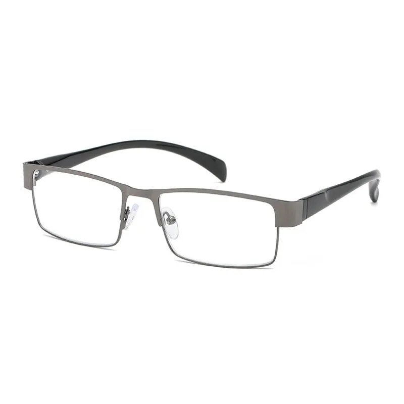 Hotony Men's Full Rim Rectangle Alloy Frame Reading Glasses R89868