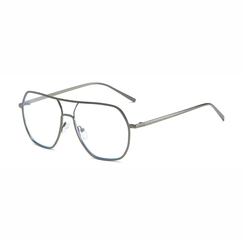 Hotony Unisex Full Rim Double Bridge Polygonal Alloy Frame Eyeglasses 60803