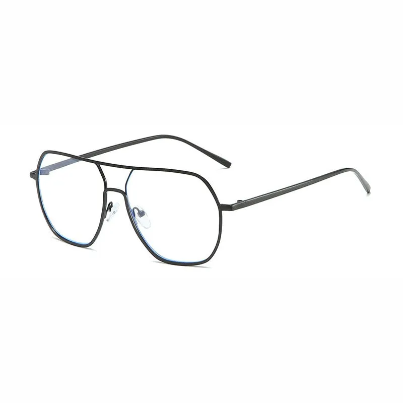 Hotony Unisex Full Rim Double Bridge Polygonal Alloy Frame Eyeglasses 60803