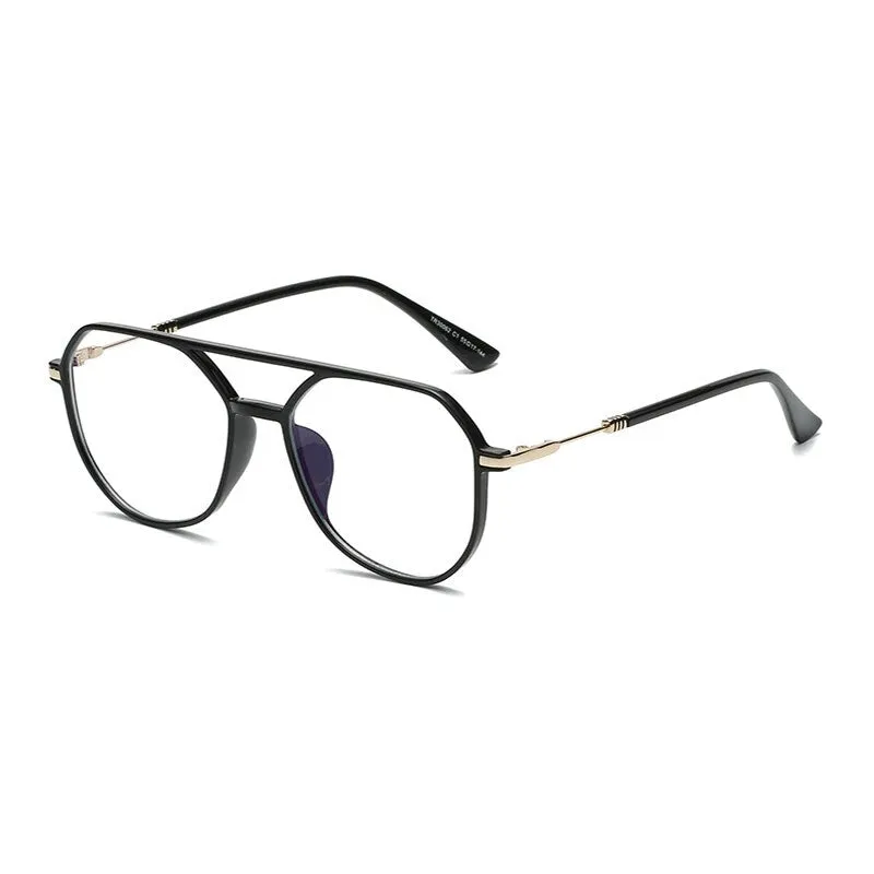 Hotony Unisex Full Rim Large Square Double Bridge Acetate Eyeglasses 30062