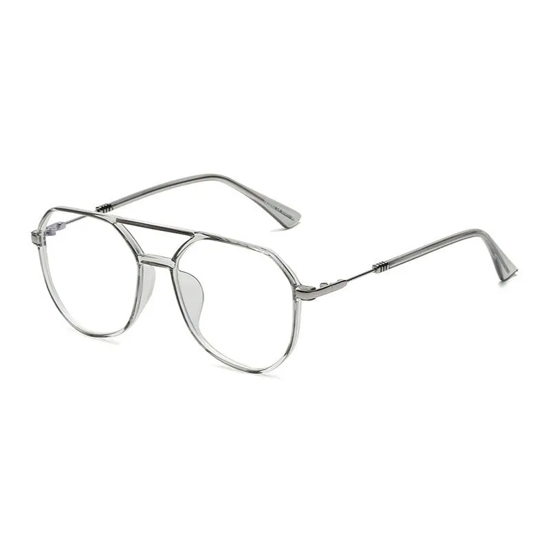 Hotony Unisex Full Rim Large Square Double Bridge Acetate Eyeglasses 30062