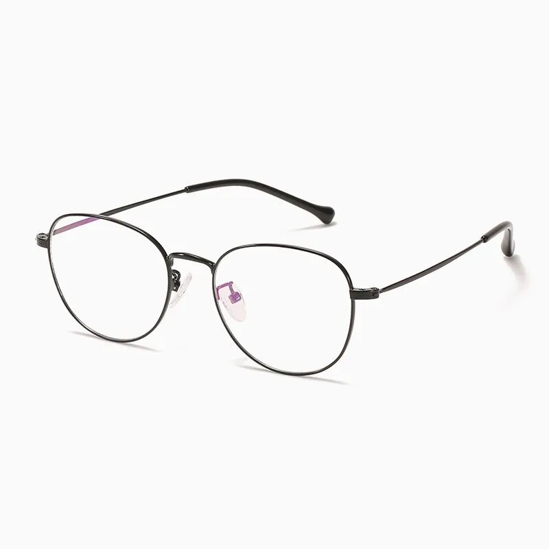 Hotony Unisex Full Rim Polygon Round Alloy Eyeglasses 7444